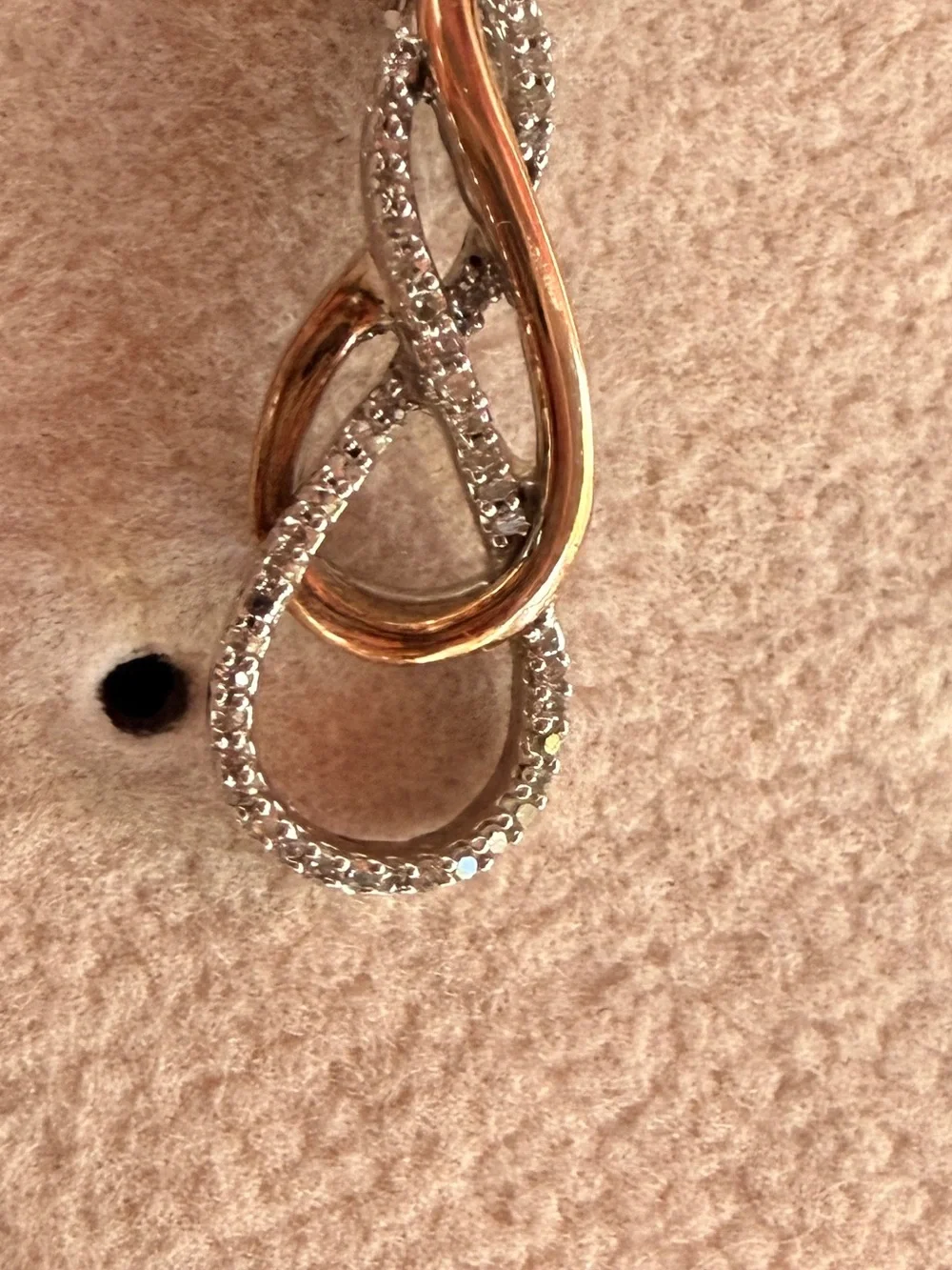Zales diamond Two-Tone Gold & Silver Infinity Pendant Necklace - Women Jewelry